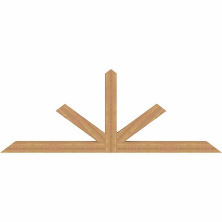 Ekena Millwork Saratoga Timber Gable Bracket, Western Red Cedar, 108"W x 40"H x 5 1/2"D x 5 1/2"F, 9/12 Pitch GBW108X40X0606SAR00SWR